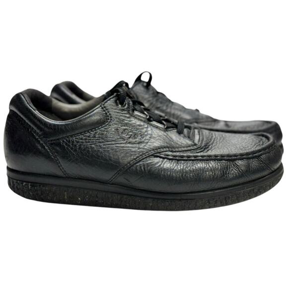 SAS PATHFINDER Handcrafted Black Pebbled Leather Moc Toe Shoes Men's US 12 M - Picture 8 of 12